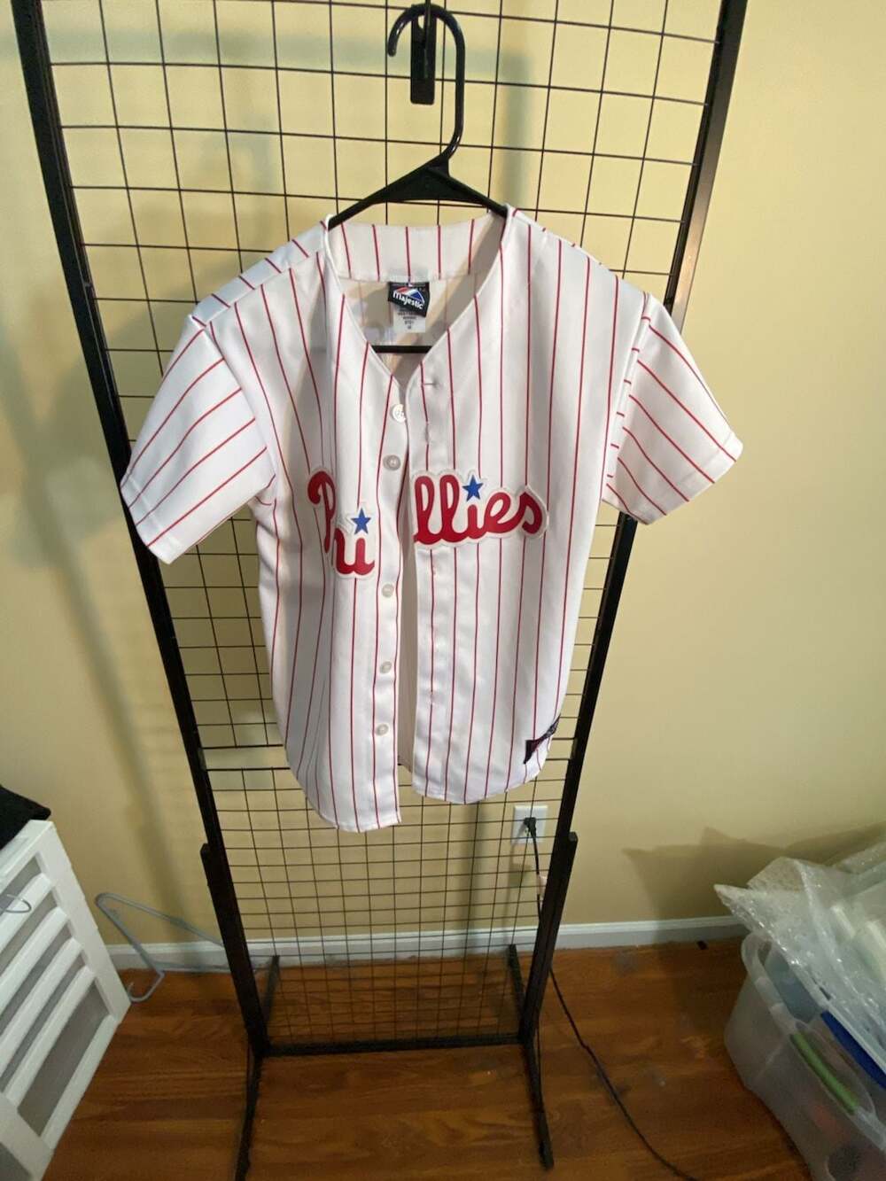 Majestic Philadelphia Phillies Pinstripe Baseball Jersey Size M